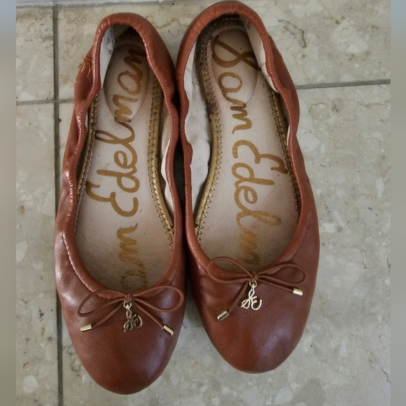 Sam Edelman Felicia Flats - 7Wide, Saddle Brown - Picture 2 of 4